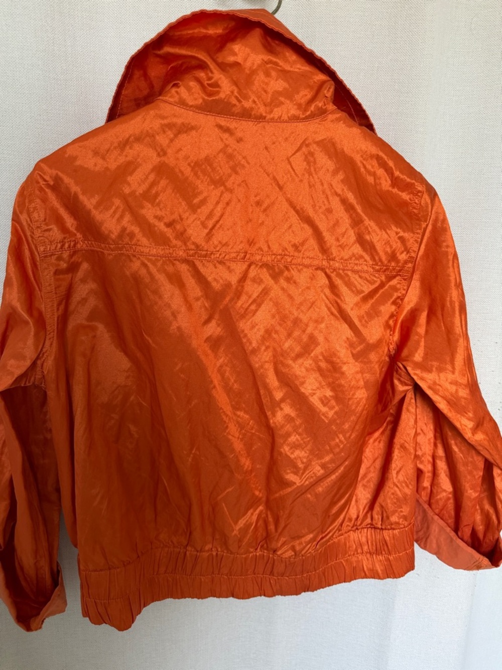 Ruby Rd. Shiny Orange Bomber Jacket - Picture 7 of 7